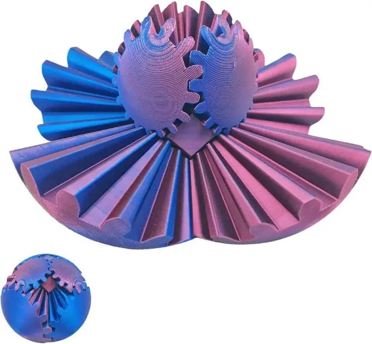 Gear Fidget Ball with Interlocking Gears and Pocket-Friendly Design, Biodegradable Polymer Avento Goods