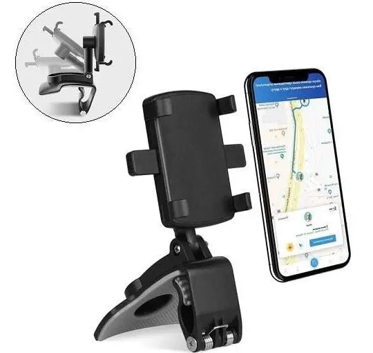 Car Phone Holder with 360° Swivel and 180° Tilt, Sun Visor Rearview Panel Mount Avento Goods