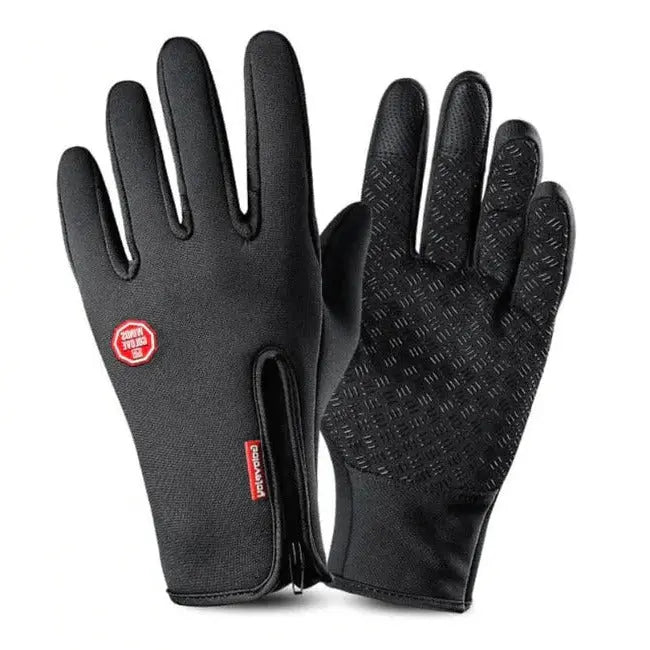 Touchscreen Winter Gloves with Triple-Layer Insulation and Anti-Slip Palm, Zippered Cuff Avento Goods