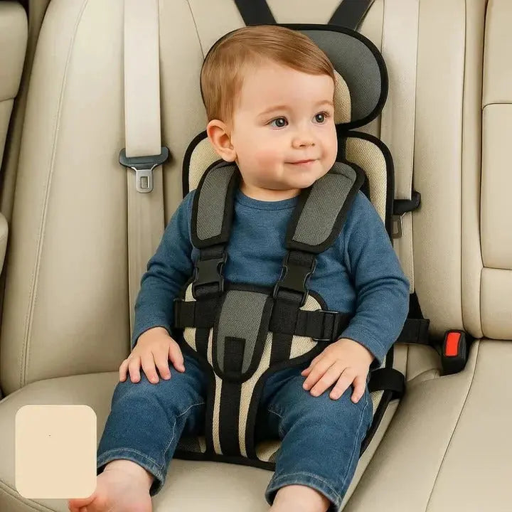 Portable Travel Car Seat with 5-Point Safety Harness and Foldable Design, Carry Bag Avento Goods
