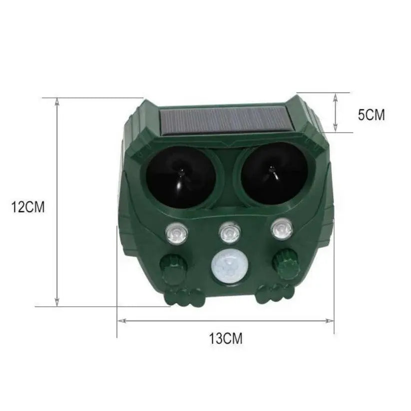 Ultrasonic Animal Repellent with Solar Power and Motion Sensor, Flashing Light Deterrent Avento Goods