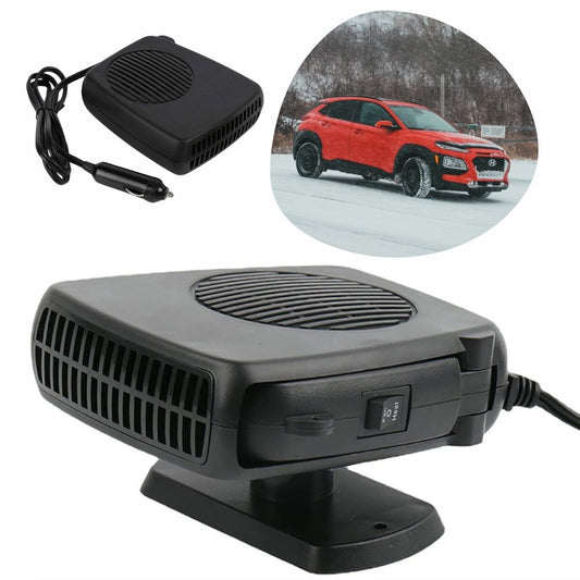 12V Car Heater with Ceramic Heating Element and Dual Heat/Fan Modes, 150-300W