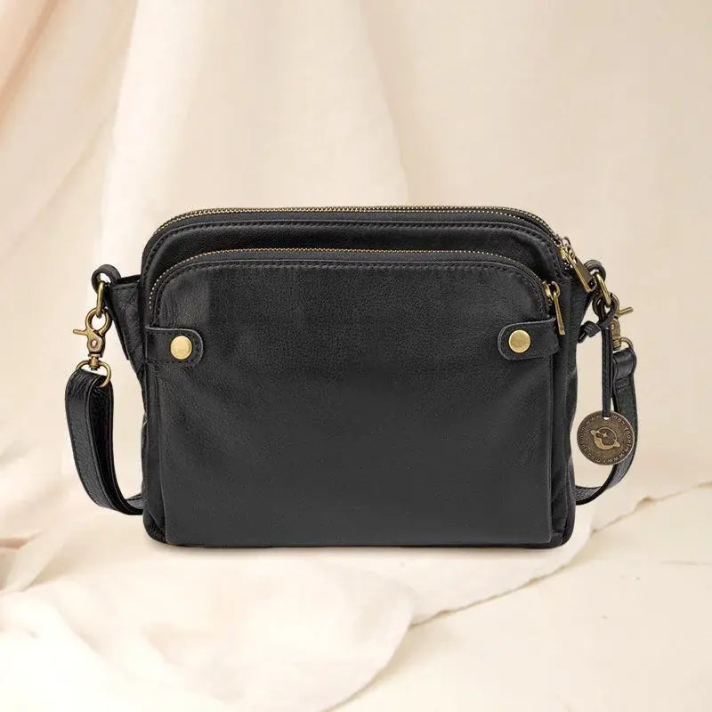 Leather Crossbody Bag with Built-In Wallet and Detachable Strap for 9.7 Inch Tablet Avento Goods