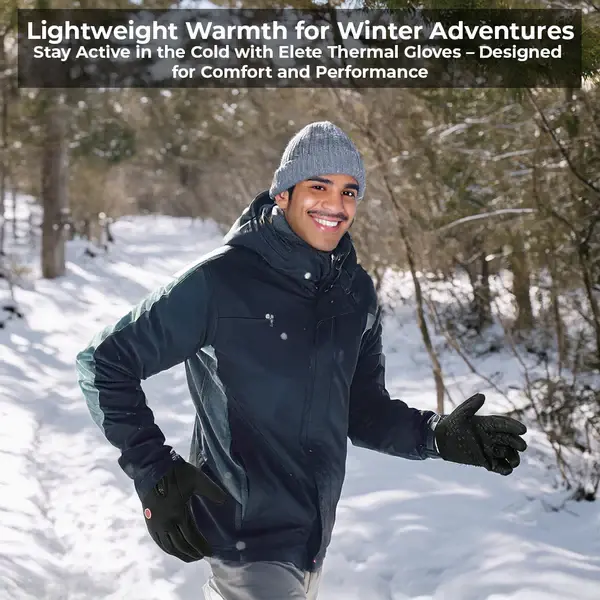 Thermal Gloves with Touchscreen Fingertips and Anti-Slip Palm, Windproof, Water-Resistant Avento Goods