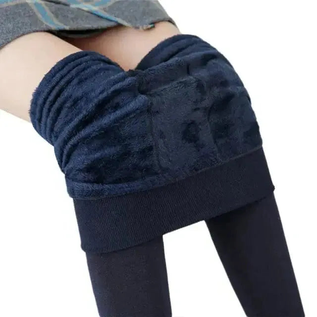 Thermal Leggings with Brushed Fleece Lining and High-Rise Waist, Moisture-Wicking Avento Goods