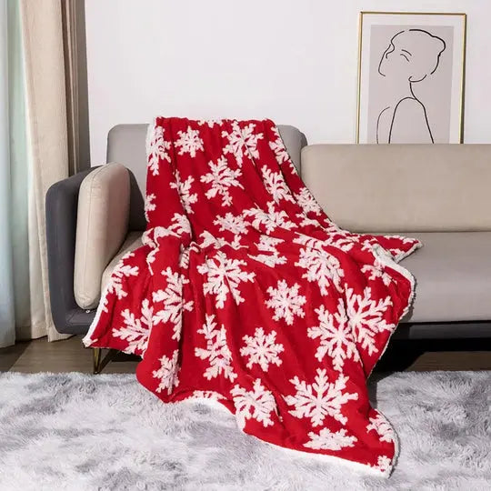 Christmas Wool Blanket Throw for Sofa and Bed Avento-store.com