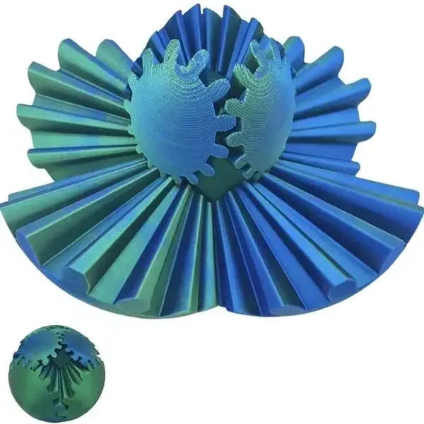 Gear Fidget Ball with Interlocking Gears and Pocket-Friendly Design, Biodegradable Polymer Avento Goods