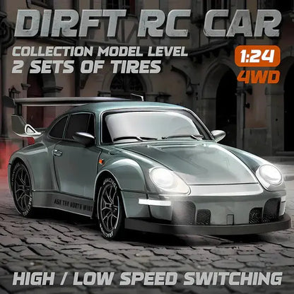 RC Drift Car with 4WD and LED Lights, Rechargeable USB Battery Avento Goods