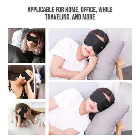 Heated Eye Mask with Rechargeable Battery and Detachable Silk-Like Cover, 3 Heat Levels Avento Goods