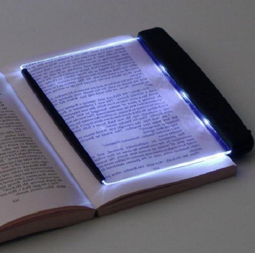 Book Light with Slim Bookmark Panel and Adjustable LED Brightness, USB Rechargeable