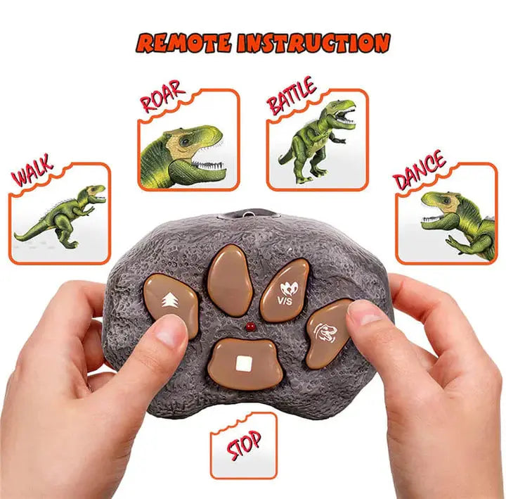 Remote Control Dinosaur Toy with LED Eyes and Walking Roar, Rechargeable 17-Inch Avento Goods