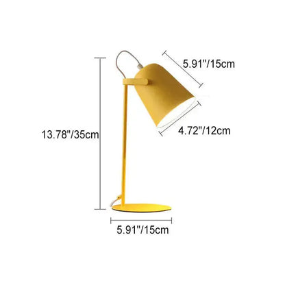 Table Lamp with Iron Bucket Shade and Slim Pastel Finish for Bedside, E26 Bulb Base Avento Goods