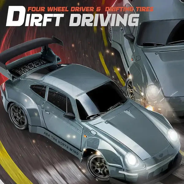 RC Drift Car with 4WD and LED Lights, Rechargeable USB Battery Avento Goods