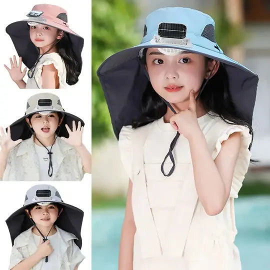 Adjustable Kids Solar Fan Hat Avento-store.com