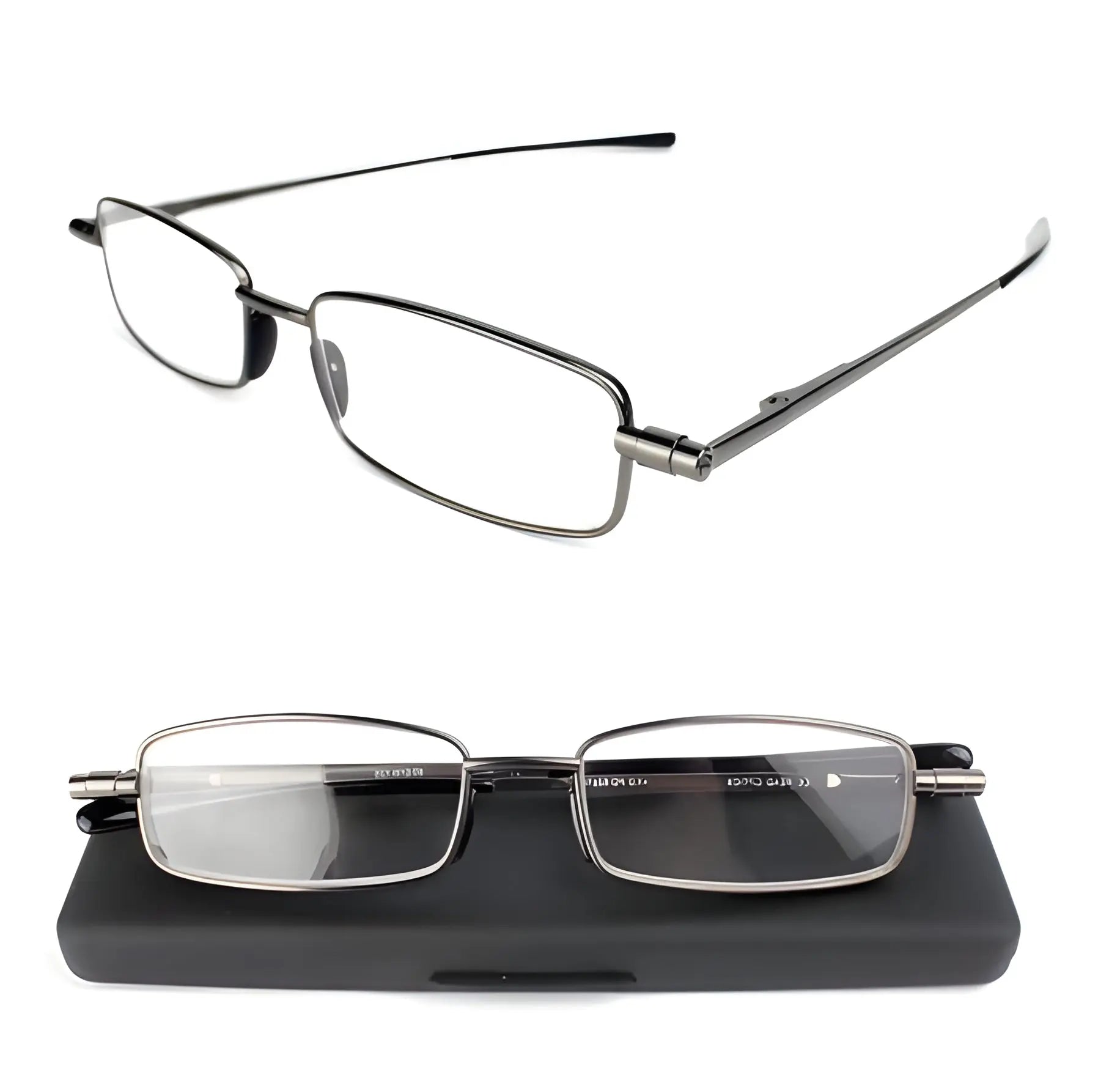 Folding Reading Glasses with Spring Hinge and Slim Protective Case, Ultra-Compact Avento Goods