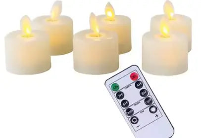 Flameless LED Candles with Remote and Waterproof Design, 6-Pack Warm White Avento Goods