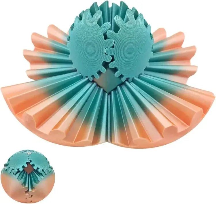 Gear Fidget Ball with Interlocking Gears and Pocket-Friendly Design, Biodegradable Polymer Avento Goods