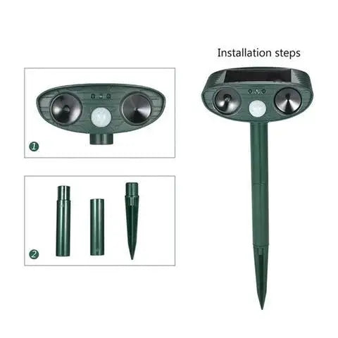 Solar Deer Repeller with Motion Sensor and Adjustable Ultrasonic, Weatherproof, 4-Pack Avento Goods