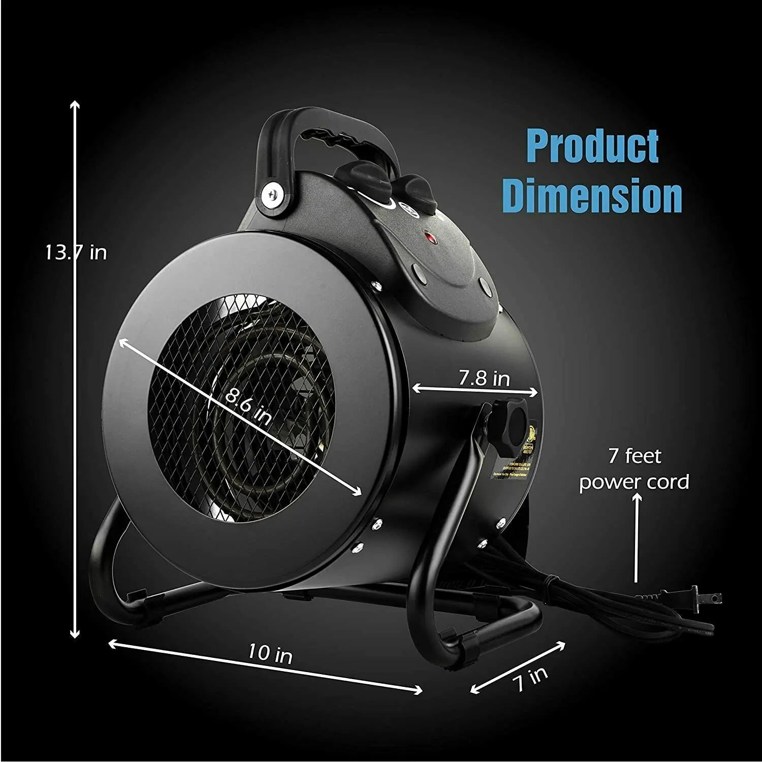 Greenhouse Heater with Forced Air Fan and Adjustable Thermostat, Splash-Resistant 1500W Avento Goods