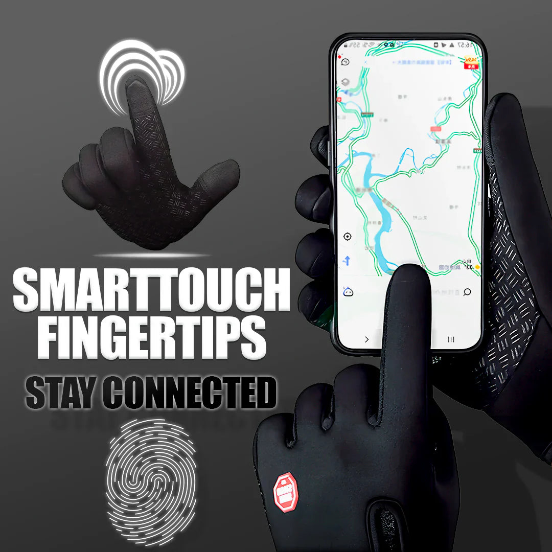 Waterproof Winter Gloves with Touchscreen Tips and Textured Grip, Breathable Insulation