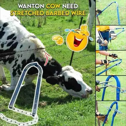 Fence Tensioning Tool with Ratcheting Clamp and Single-Person Operation, 48 cm Avento Goods