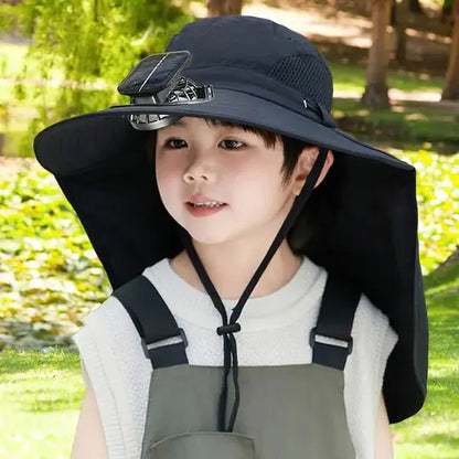 Adjustable Kids Solar Fan Hat Avento-store.com