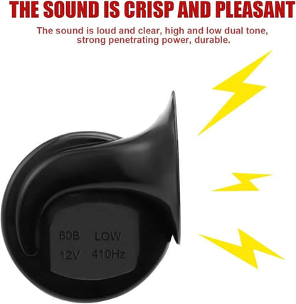 Dual-Tone Car Horn with Universal Bracket and Waterproof One-Piece Housing Avento Goods