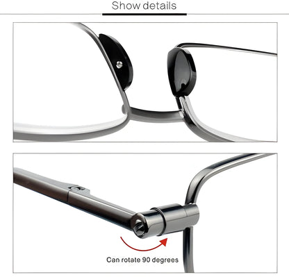 Folding Reading Glasses with Spring Hinge and Slim Protective Case, Ultra-Compact Avento Goods