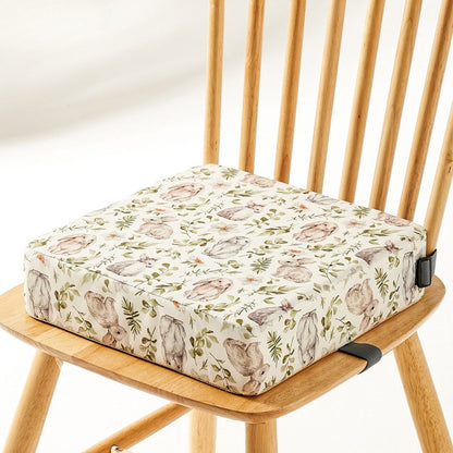 Travel Booster Seat with Adjustable Height and Foldable Design, Removable Washable Cushion