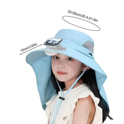 Adjustable Kids Solar Fan Hat Avento-store.com