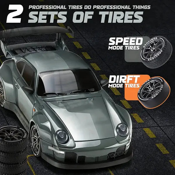 RC Drift Car with 4WD and LED Lights, Rechargeable USB Battery Avento Goods