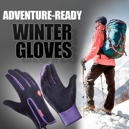 Waterproof Winter Gloves with Touchscreen Tips and Textured Grip, Breathable Insulation