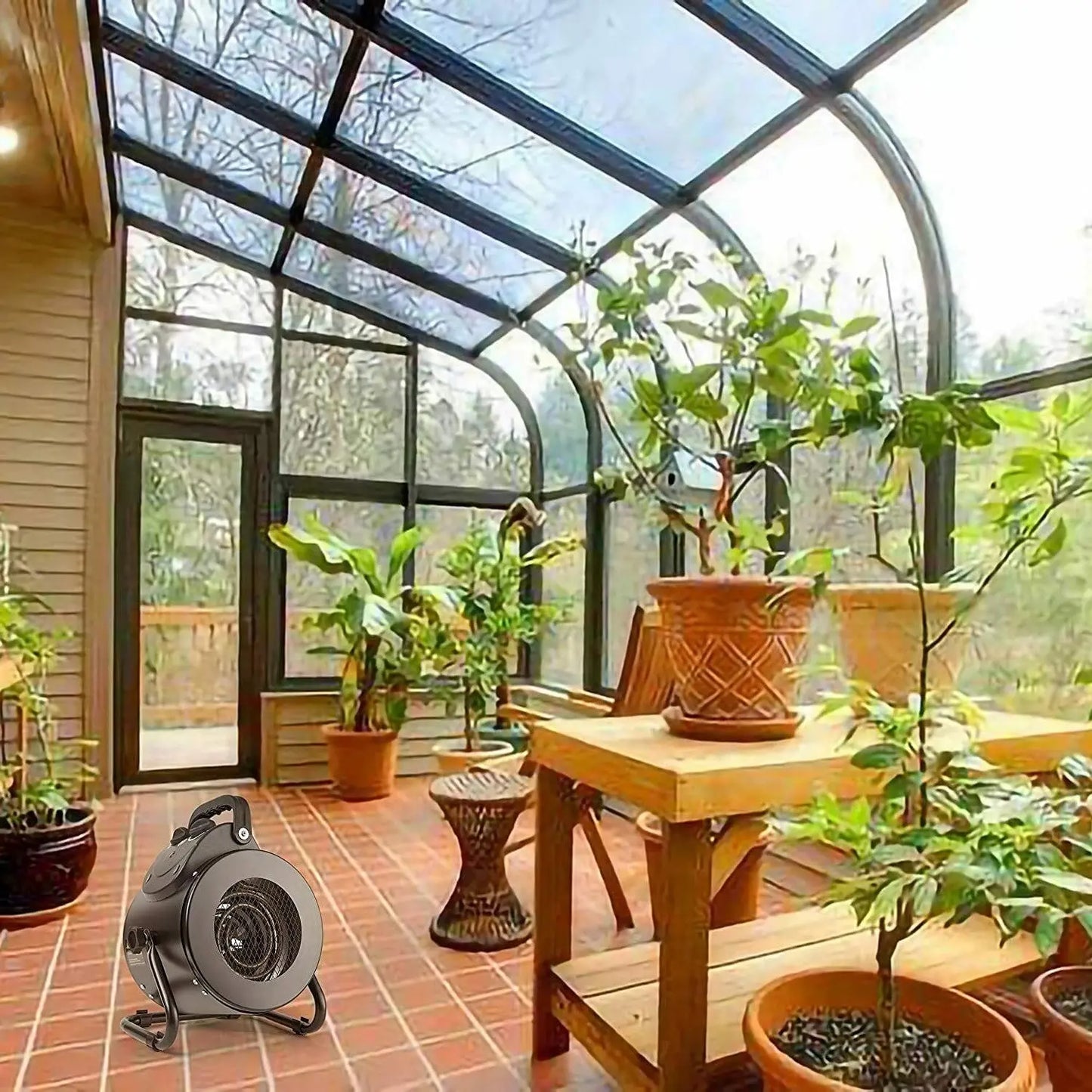 Greenhouse Heater with Forced Air Fan and Adjustable Thermostat, Splash-Resistant 1500W Avento Goods