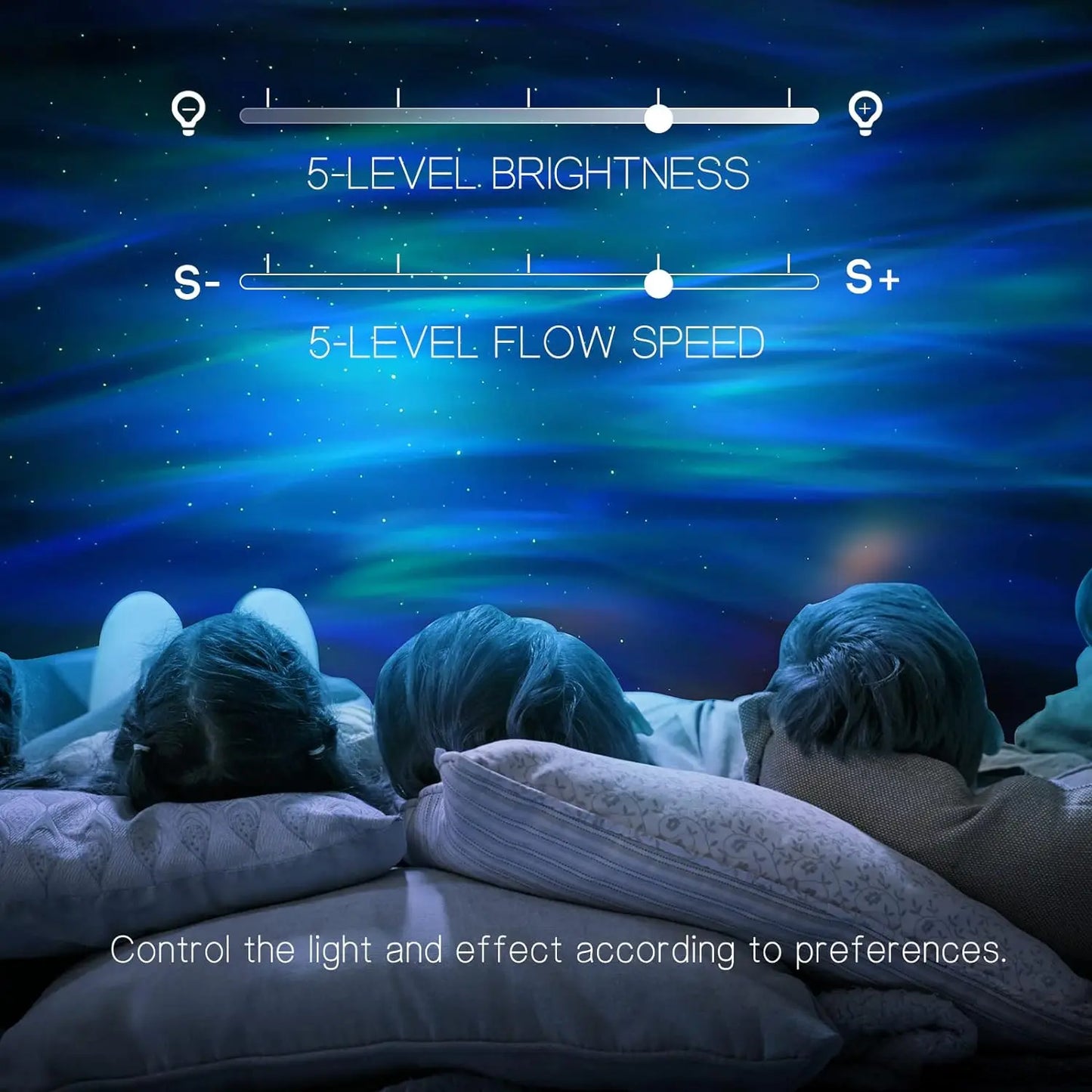 Northern Lights Projector with Dual Lenses and Bluetooth Speaker, Remote Included Avento Goods