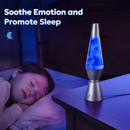Color Changing Lava Lamp with LED Cool-Running Base and Remote Control, 14.5in Tall