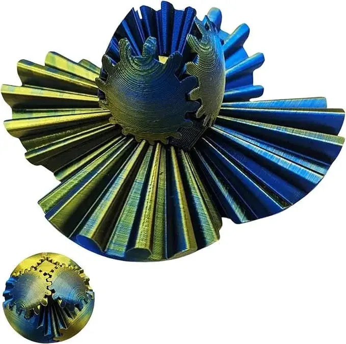 Gear Fidget Ball with Interlocking Gears and Pocket-Friendly Design, Biodegradable Polymer Avento Goods