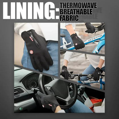 Waterproof Winter Gloves with Touchscreen Tips and Textured Grip, Breathable Insulation