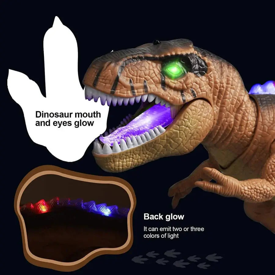 Remote Control Dinosaur Toy with LED Eyes and Walking Roar, Rechargeable 17-Inch Avento Goods