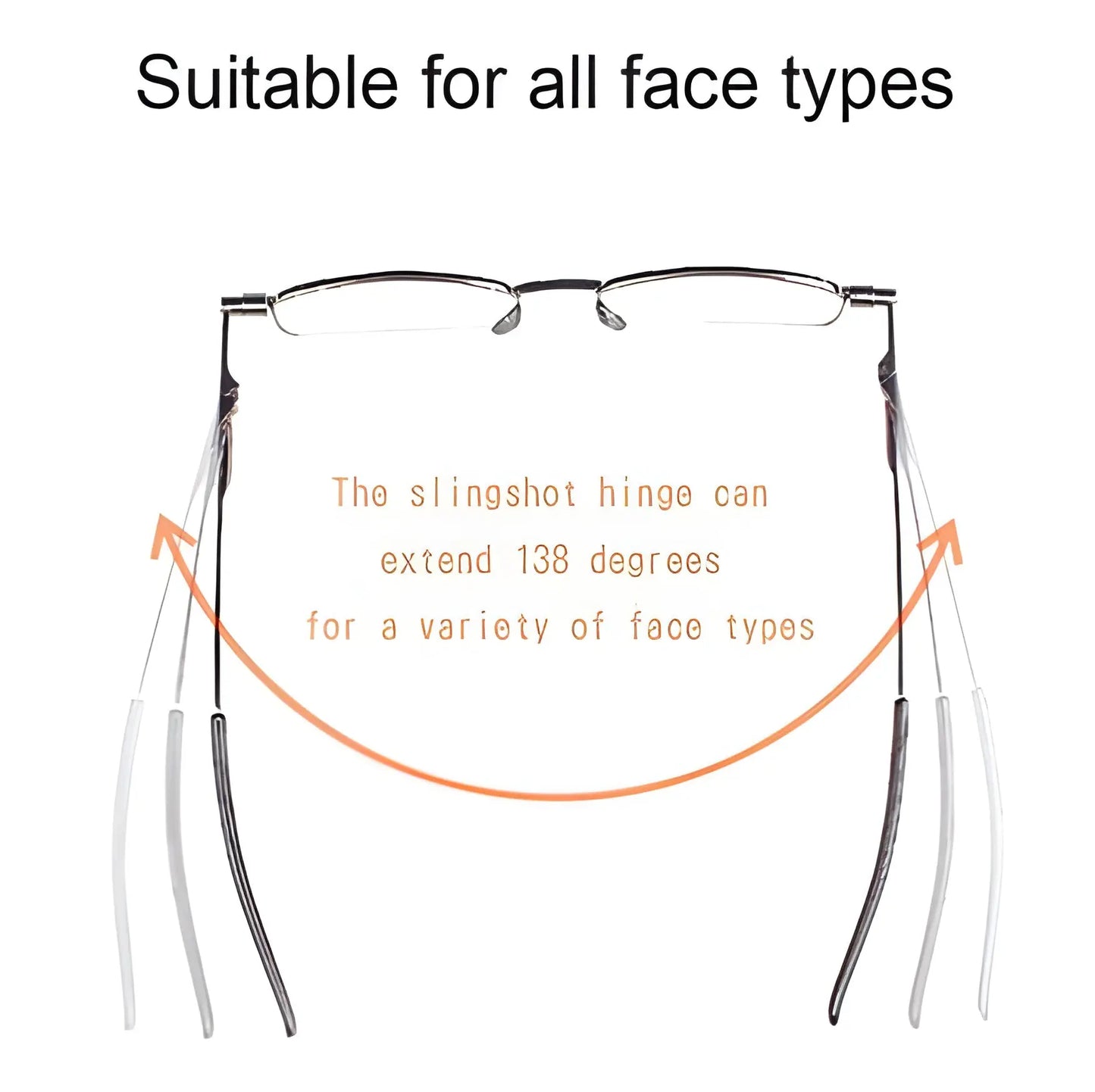 Folding Reading Glasses with Spring Hinge and Slim Protective Case, Ultra-Compact Avento Goods
