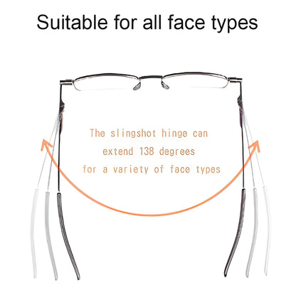 Folding Reading Glasses with Spring Hinge and Slim Protective Case, Ultra-Compact Avento Goods