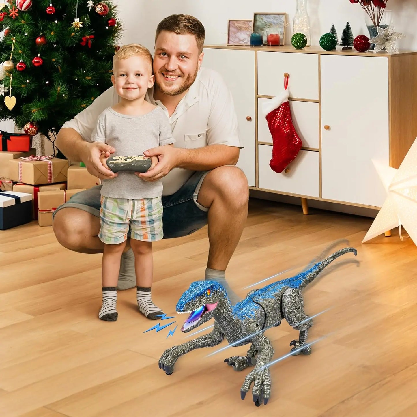 Remote Controlled Dinosaur Toy with Rechargeable Battery and Lifelike Sounds, 2.4GHz Remote Avento Goods