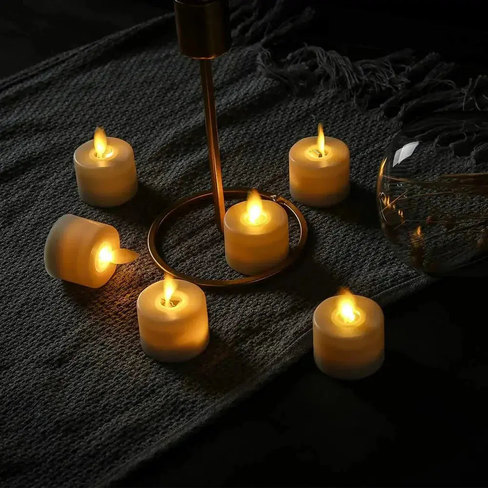 Flameless LED Candles with Remote and Waterproof Design, 6-Pack Warm White Avento Goods