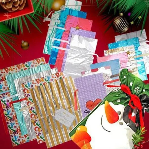 Drawstring Gift Bags with Matching Tags and Laminated Finish, Set of 15 Avento Goods
