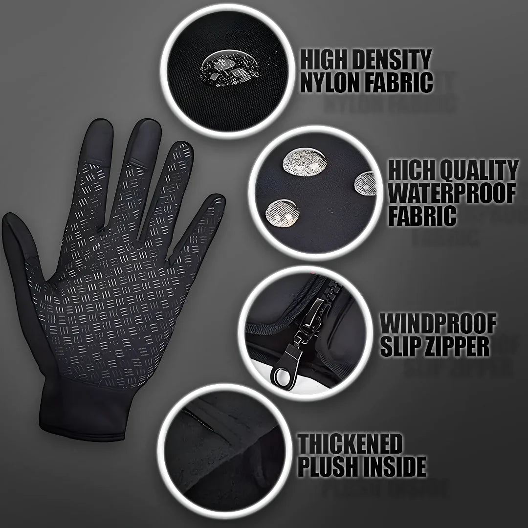 Waterproof Winter Gloves with Touchscreen Tips and Textured Grip, Breathable Insulation