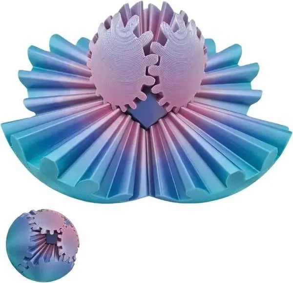 Gear Fidget Ball with Interlocking Gears and Pocket-Friendly Design, Biodegradable Polymer Avento Goods
