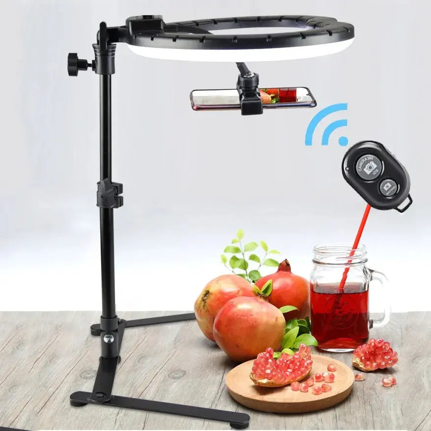 LED Ring Light with Phone Holder and Tripod Stand, USB Powered, 360° Rotation Avento Goods