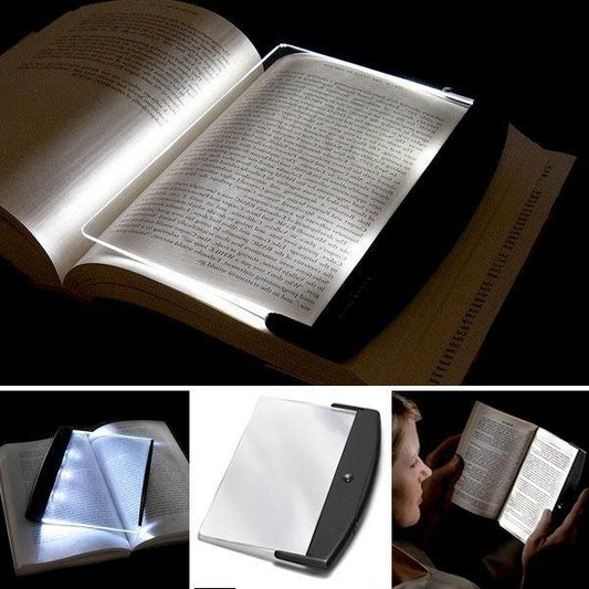 Book Light with Slim Bookmark Panel and Adjustable LED Brightness, USB Rechargeable