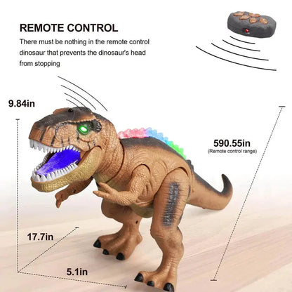 Remote Control Dinosaur Toy with LED Eyes and Walking Roar, Rechargeable 17-Inch Avento Goods