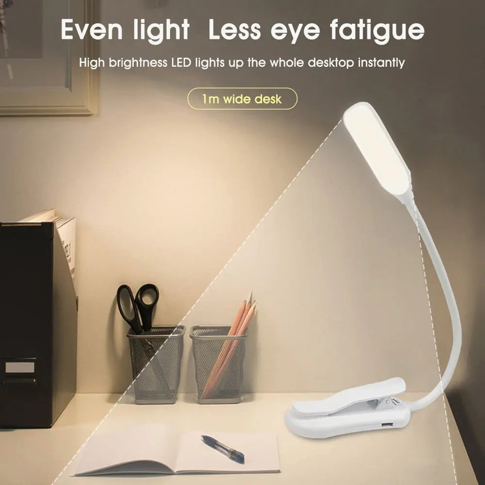 Book Light with Adjustable Color Temperature and Clip Clamp, 9-LED USB Rechargeable Avento Goods