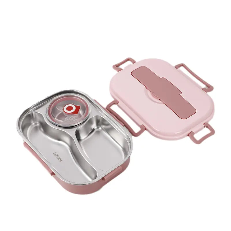 Insulated Stainless Steel Lunch Box with Snap-Lock Gasket and Removable Tray Avento Goods